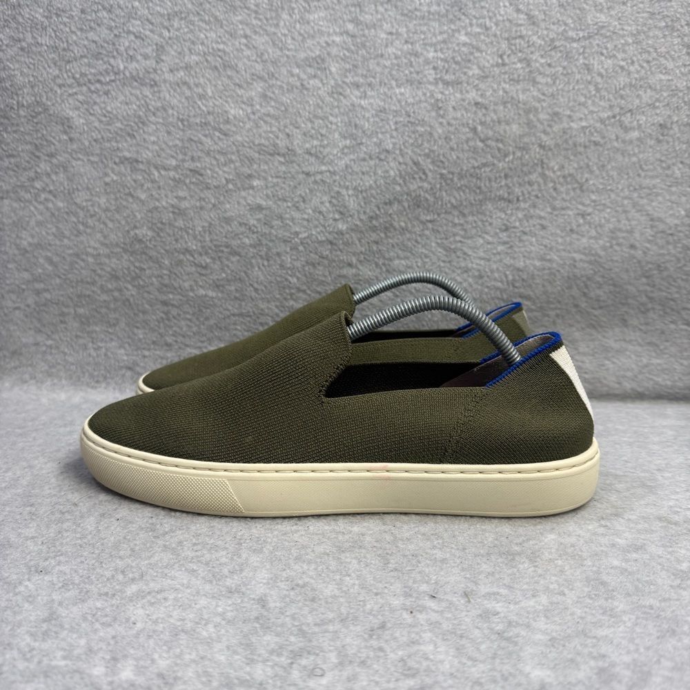 Rothys Shoes Womens Size 8.5 Green & White Slip On Casual Comfort Sneakers‎ 2211